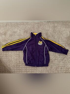 LSU Tigers Toddler Full-Zip Embroidered Track Jacket - Size 24 Months